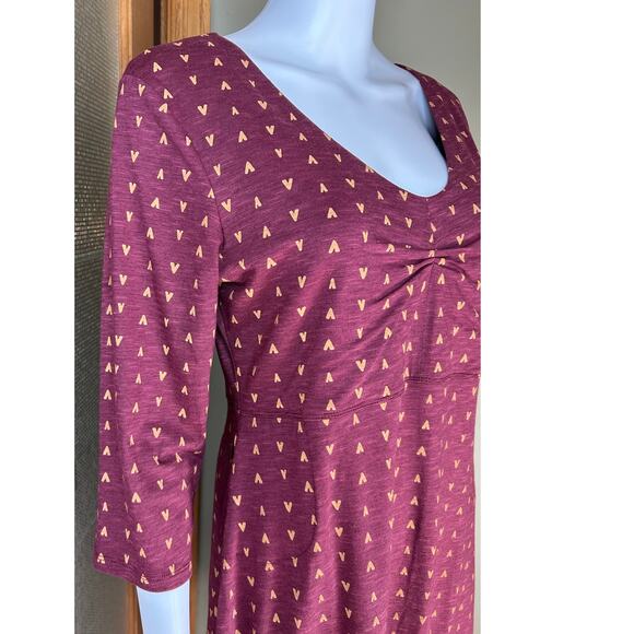 Toad & Co. Rosalinda Dress Port V Pattern 3/4 Sleeves Womens M - Picture 3 of 13